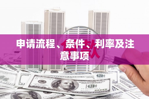 贡山申请流程、条件、利率及注意事项