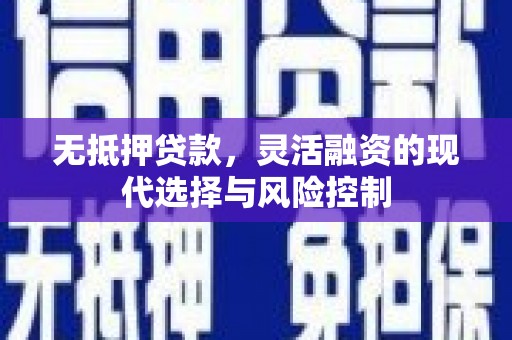 贡山无抵押贷款，灵活融资的现代选择与风险控制