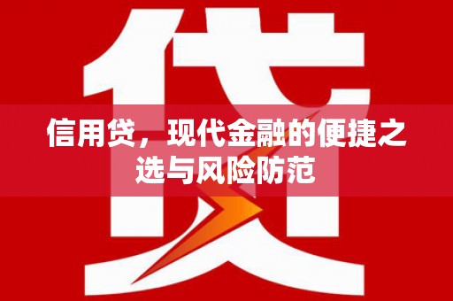 贡山信用贷，现代金融的便捷之选与风险防范